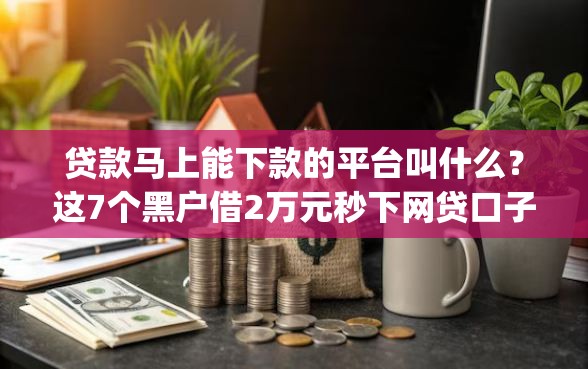 贷款马上能下款的平台叫什么?这7个黑户借2万元秒下网贷口子app值得一试 贷款马上能下款的平台叫什么?这7个黑户借2万元秒下网贷口子app值得一试