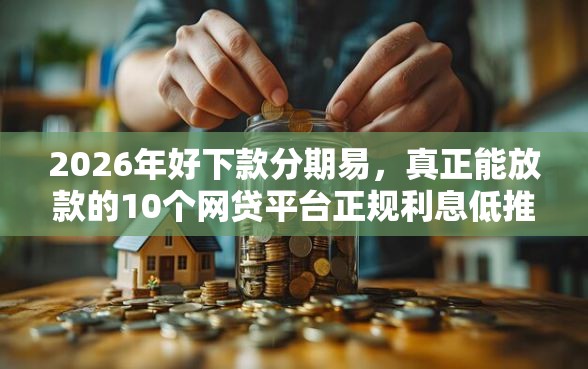 2026年好下款分期易，真正能放款的10个网贷平台正规利息低推荐