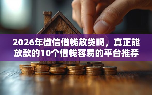 2026年微信借钱放贷吗，真正能放款的10个借钱容易的平台推荐