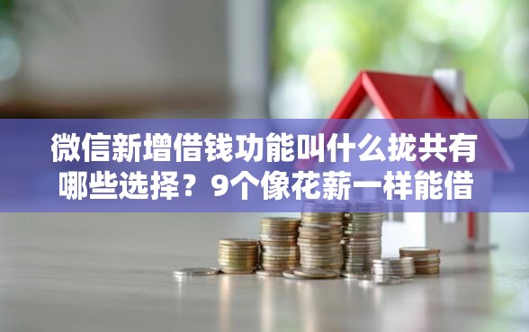 微信新增借钱功能叫什么拢共有哪些选择？9个像花薪一样能借30天的口子详解