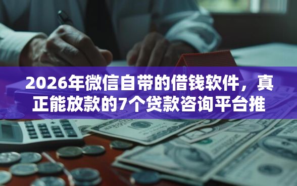 2026年微信自带的借钱软件，真正能放款的7个贷款咨询平台推荐