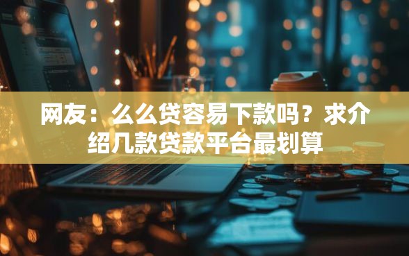 网友：么么贷容易下款吗？求介绍几款贷款平台最划算