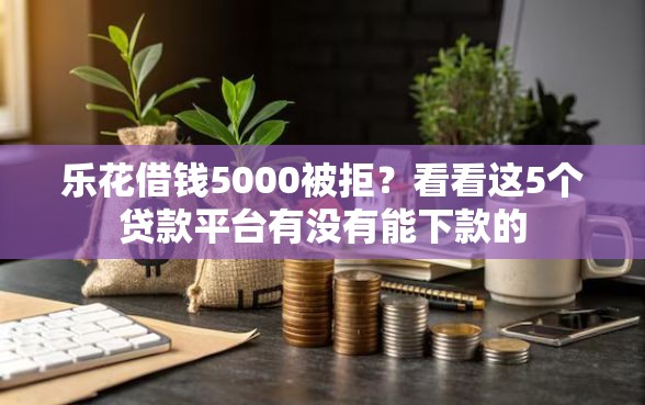 乐花借钱5000被拒？看看这5个贷款平台有没有能下款的