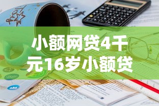 小额网贷4千元16岁小额贷款平台，22025年8月不查征信的6个平台介绍