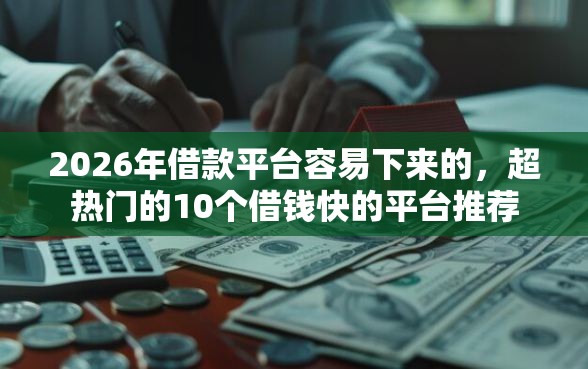 2026年借款平台容易下来的,超热门的10个借钱快的平台推荐 2026年借款平台容易下来的,超热门的10个借钱快的平台推荐