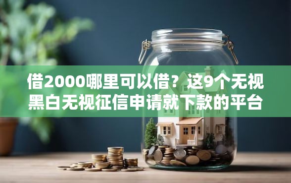 借2000哪里可以借?这9个无视黑白无视征信申请就下款的平台值得一试 借2000哪里可以借?这9个无视黑白无视征信申请就下款的平台值得一试