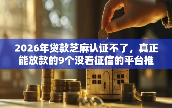 2026年贷款芝麻认证不了,真正能放款的9个没看征信的平台推荐 2026年贷款芝麻认证不了,真正能放款的9个没看征信的平台推荐