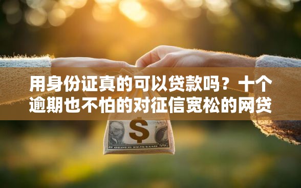 用身份证真的可以贷款吗？十个逾期也不怕的对征信宽松的网贷平台