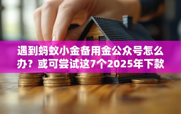 遇到蚂蚁小金备用金公众号怎么办?或可尝试这7个2025年下款容易的平台 遇到蚂蚁小金备用金公众号怎么办?或可尝试这7个2025年下款容易的平台