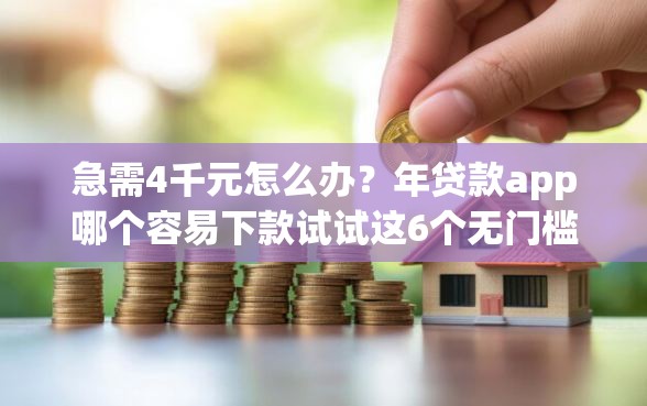 急需4千元怎么办？年贷款app哪个容易下款试试这6个无门槛平台