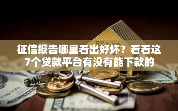 征信报告哪里看出好坏?看看这7个贷款平台有没有能下款的 征信报告哪里看出好坏?看看这7个贷款平台有没有能下款的