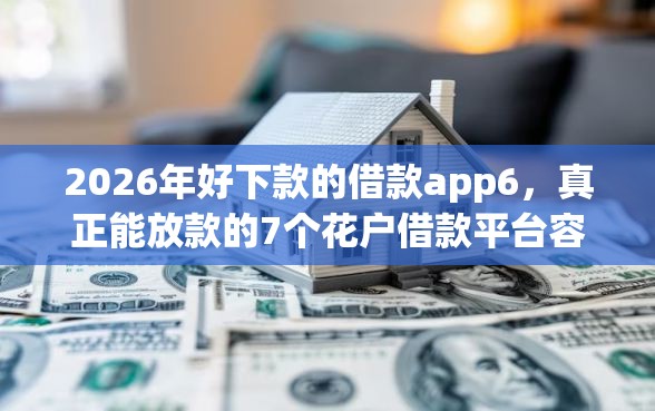 2026年好下款的借款app6，真正能放款的7个花户借款平台容易通过推荐