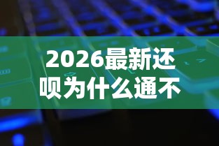 2026最新还呗为什么通不过审核，总结十个网黑逾期下款平台！