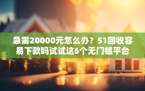 急需20000元怎么办？51回收容易下款吗试试这6个无门槛平台