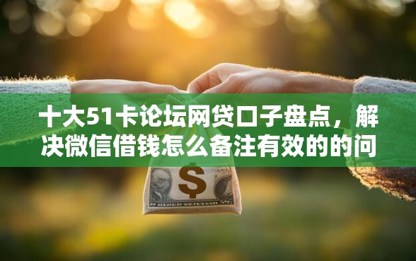 十大51卡论坛网贷口子盘点，解决微信借钱怎么备注有效的的问题