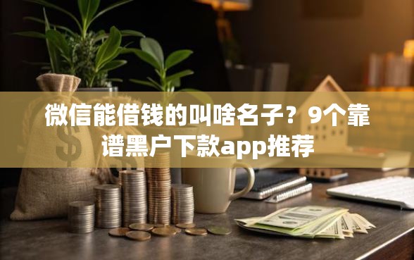 微信能借钱的叫啥名子？9个靠谱黑户下款app推荐