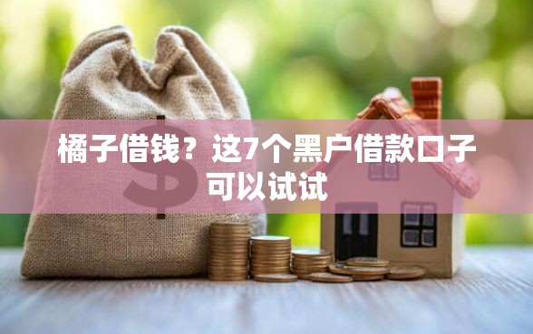 橘子借钱？这7个黑户借款口子可以试试