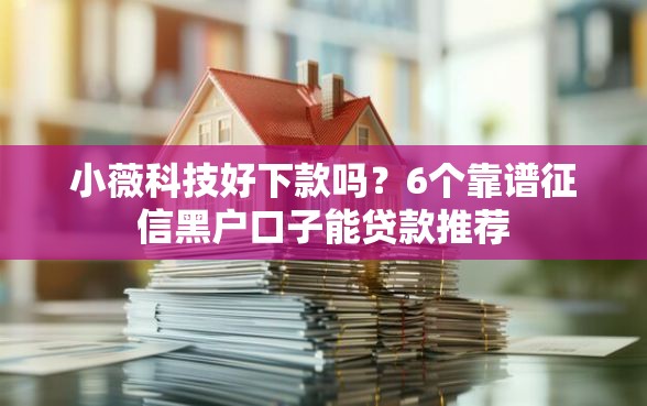 小薇科技好下款吗？6个靠谱征信黑户口子能贷款推荐