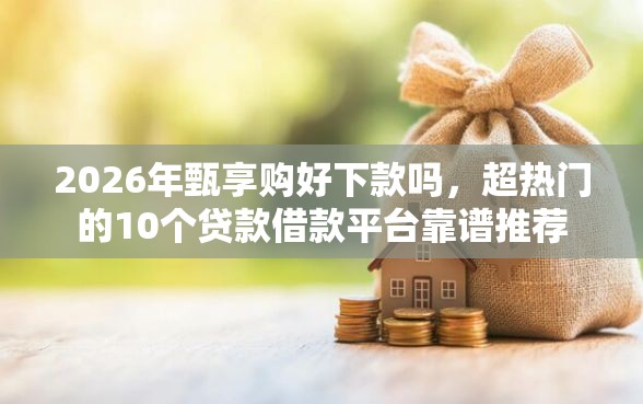 2026年甄享购好下款吗，超热门的10个贷款借款平台靠谱推荐
