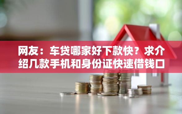 网友：车贷哪家好下款快？求介绍几款手机和身份证快速借钱口子
