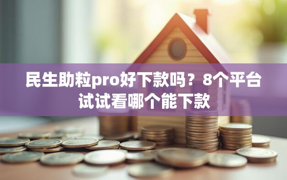 民生助粒pro好下款吗？8个平台试试看哪个能下款
