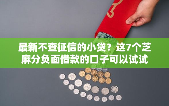 最新不查征信的小贷？这7个芝麻分负面借款的口子可以试试