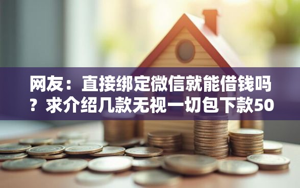 网友：直接绑定微信就能借钱吗？求介绍几款无视一切包下款5000秒下款的平台