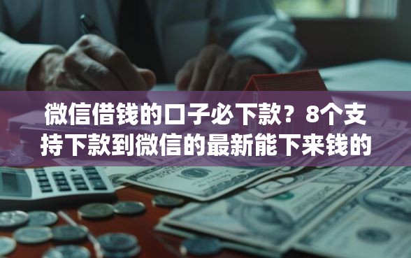 微信借钱的口子必下款？8个支持下款到微信的最新能下来钱的app
