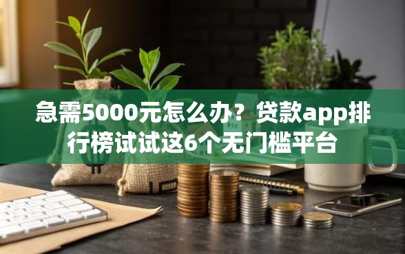 急需5000元怎么办？贷款app排行榜试试这6个无门槛平台