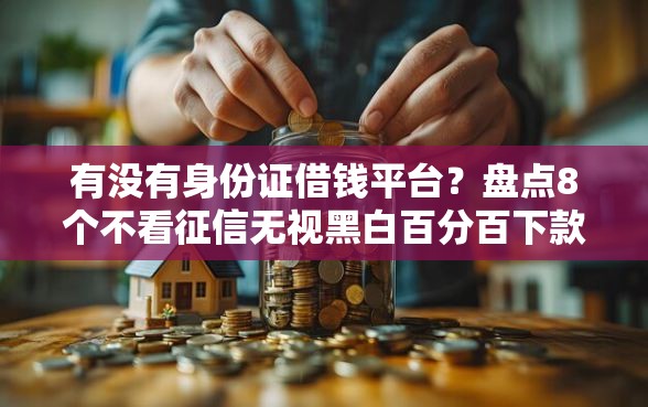 有没有身份证借钱平台？盘点8个不看征信无视黑白百分百下款口子给你参考