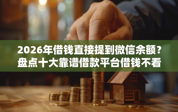 2026年借钱直接提到微信余额？盘点十大靠谱借款平台借钱不看征信
