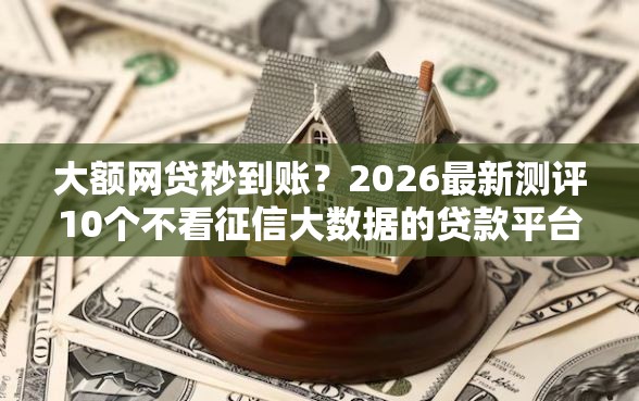 大额网贷秒到账？2026最新测评10个不看征信大数据的贷款平台