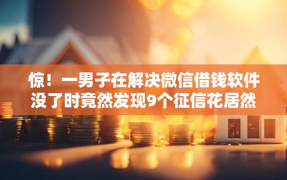 惊！一男子在解决微信借钱软件没了时竟然发现9个征信花居然都下款的口子，事后分享了出来