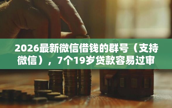 2026最新微信借钱的群号（支持微信），7个19岁贷款容易过审批的口子无私分享