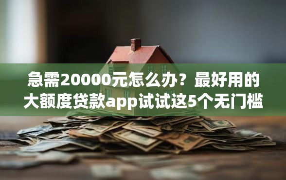 急需20000元怎么办？最好用的大额度贷款app试试这5个无门槛平台