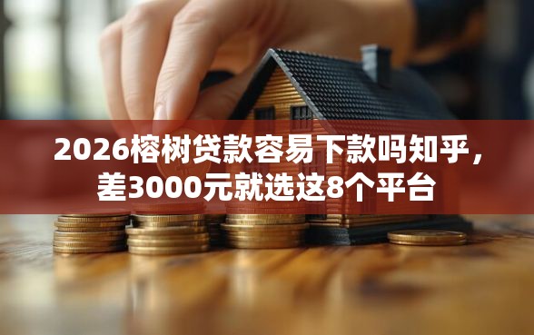 2026榕树贷款容易下款吗知乎，差3000元就选这8个平台