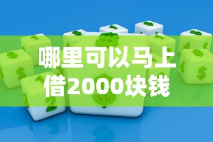 哪里可以马上借2000块钱（最新发布！）9个5000到账3500的平台