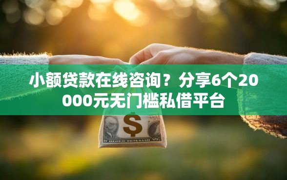 小额贷款在线咨询？分享6个20000元无门槛私借平台