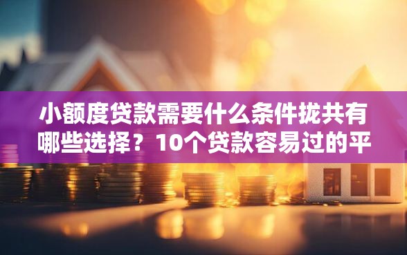 小额度贷款需要什么条件拢共有哪些选择？10个贷款容易过的平台详解