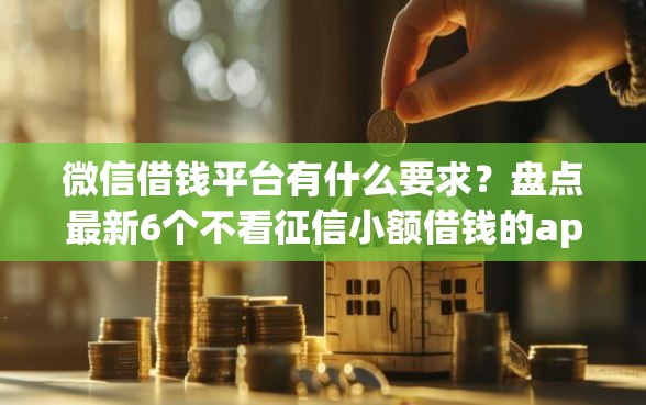 微信借钱平台有什么要求？盘点最新6个不看征信小额借钱的app