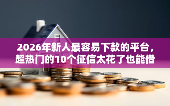 2026年新人最容易下款的平台，超热门的10个征信太花了也能借钱的平台推荐