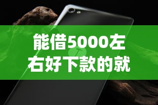 能借5000左右好下款的就选这6个1千元黑户能下款的app