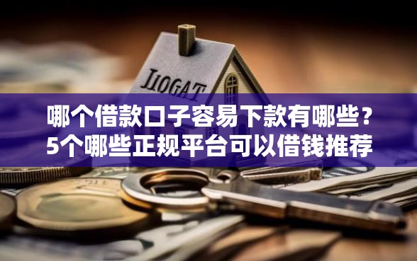 哪个借款口子容易下款有哪些？5个哪些正规平台可以借钱推荐给你