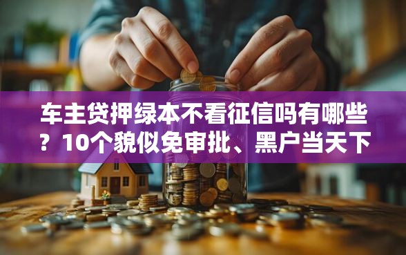 车主贷押绿本不看征信吗有哪些？10个貌似免审批、黑户当天下款的口子合集
