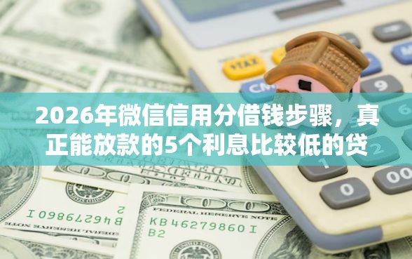 2026年微信信用分借钱步骤，真正能放款的5个利息比较低的贷款平台推荐