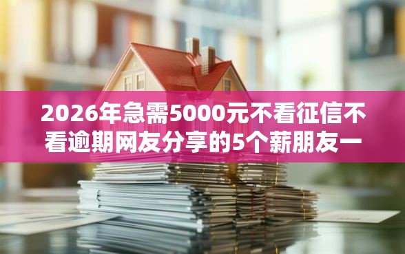 2026年急需5000元不看征信不看逾期网友分享的5个薪朋友一样的预支口子我觉得不错！