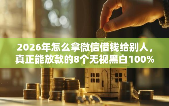 2026年怎么拿微信借钱给别人，真正能放款的8个无视黑白100%秒下网贷平台推荐