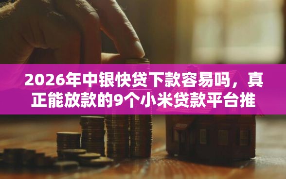 2026年中银快贷下款容易吗，真正能放款的9个小米贷款平台推荐
