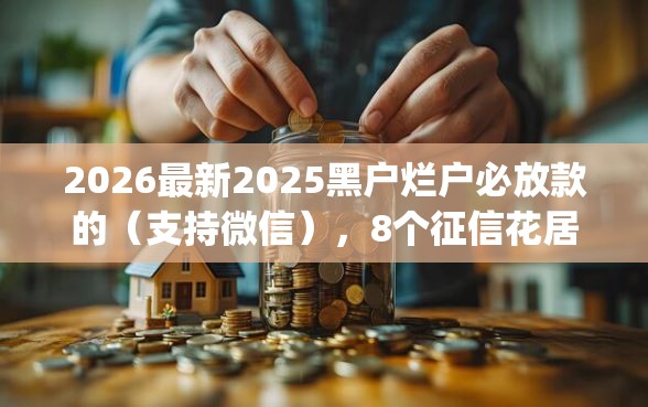 2026最新2025黑户烂户必放款的（支持微信），8个征信花居然都下款的app无私分享