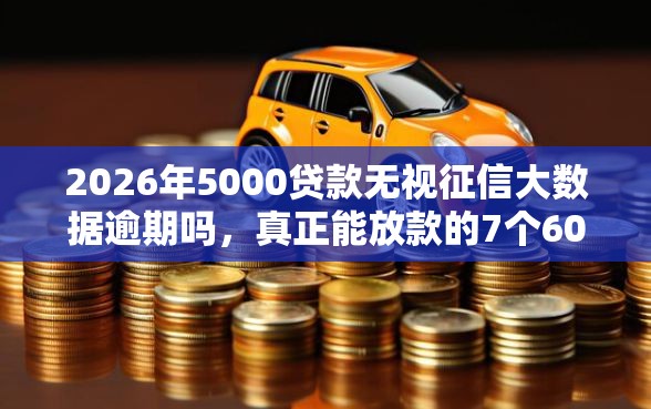 2026年5000贷款无视征信大数据逾期吗，真正能放款的7个60岁至65之间正规借款平台推荐
